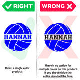 Custom Volleyball Wall Decal, 0058, Personalized Volleyball Wall Decal, Custom Name