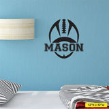 Custom Football Name Wall Decal, 0119, Personalized Football Name Wall Decal