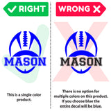 Custom Football Name Wall Decal, 0119, Personalized Football Name Wall Decal