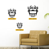 Custom Name Football Wall Decal, 0120, Personalized Football Name Wall Decal, Helmet