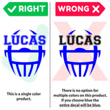 Custom Name Football Wall Decal, 0120, Personalized Football Name Wall Decal, Helmet