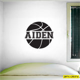 Custom Basketball Name Wall Decal, 0121, Girls Basketball, Boys Basketball, Wall Graphic