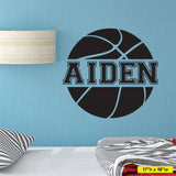Custom Basketball Name Wall Decal, 0121, Girls Basketball, Boys Basketball, Wall Graphic