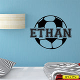 Custom Soccer Name Wall Decal, 0122, Personalized Soccer Name Wall Decal, Girls Soccer, Boys Soccer, Custom Name