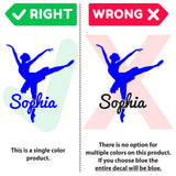 Custom Dance Name Wall Decal, 0126, Personalized Dance Name Wall Decal, Girls Dance, Dance Custom Name