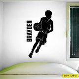 Custom Name Basketball Wall Decal, 0264, Personalized Basketball Player Wall Decal