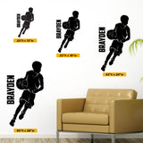 Custom Name Basketball Wall Decal, 0264, Personalized Basketball Player Wall Decal
