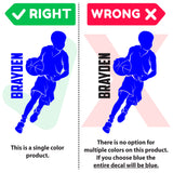 Custom Name Basketball Wall Decal, 0264, Personalized Basketball Player Wall Decal