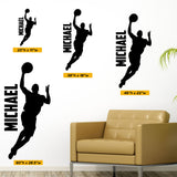 Custom Boys Basketball Wall Decal, 0267, Personalized, Basketball Player