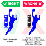 Custom Boys Basketball Wall Decal, 0267, Personalized, Basketball Player