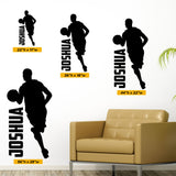 Custom Name Boys Basketball Wall Decal, 0269, Dribbling, Basketball Player Wall Art, Personalized