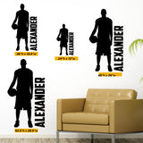 Custom Name Boys Basketball Wall Decal, 0270, Personalized, Basketball Graphics
