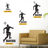 Boys Custom Name Soccer Wall Decal, 0275, Personalized Boys Soccer Wall Decal