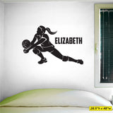 Custom Girls Name Volleyball Slide, Wall Decal, 0278, Personalized, Dig, Volleyball Player