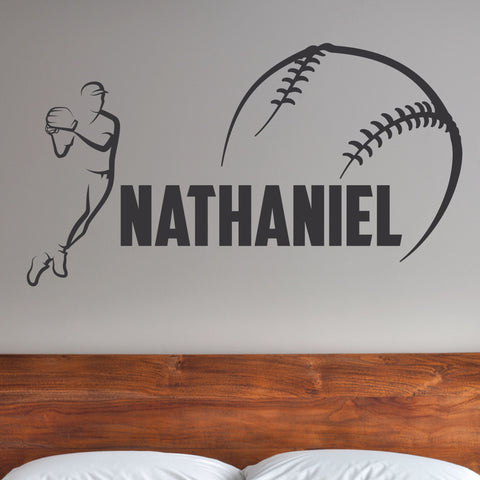 Custom Baseball Wall Decal, 0280, Pitching, Pitch, Throwing, Wall Graphic