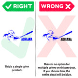 Custom Girls Softball Wall Decal, 0281, Personalized Girls Softball Decal, Batter, Hitter