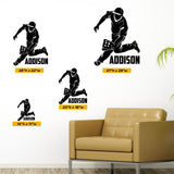 Baseball Custom Name Wall Decal, 0282, Personalized Boys Baseball Wall Decal, Fielder
