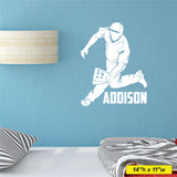 Baseball Custom Name Wall Decal, 0282, Personalized Boys Baseball Wall Decal, Fielder