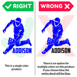 Baseball Custom Name Wall Decal, 0282, Personalized Boys Baseball Wall Decal, Fielder