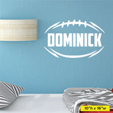 Custom Boys Name Football Wall Decal, 0283, Personalized Boys Football Wall Decal, Football