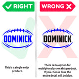 Custom Boys Name Football Wall Decal, 0283, Personalized Boys Football Wall Decal, Football