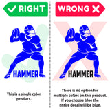 Custom Football Quarterback Wall Sticker, 0285, Personalized Boys Football Wall Decal