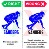 Custom Wall Decal Football Lineman, 0286, Defensive Lineman, Personalized Boys Football Wall Decal