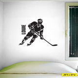 Custom Hockey Player Decal, 0288, Ice Hockey, Girls Hockey, Boys Hockey, Wall Decal
