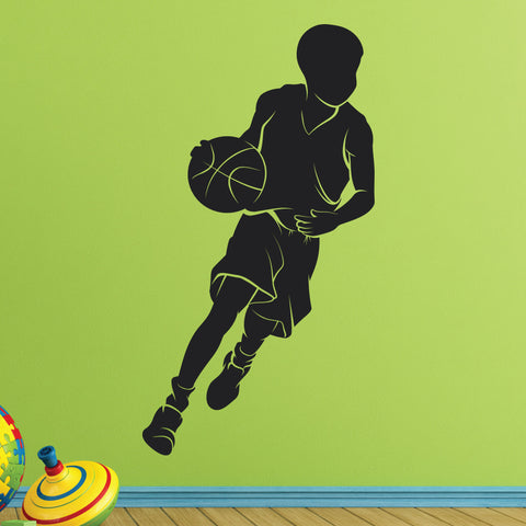 Boys Basketball Wall Sticker, 0289, Boys Basketball Player Wall Decal
