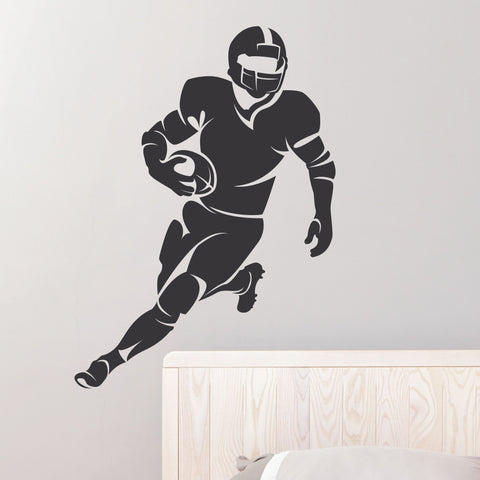 Football Running Back Wall Decal, 0301, Running Back Wall Sticker