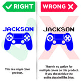 Video Game Custom Name Wall Decal, 0415, Video Game Controller