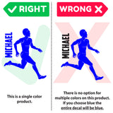 Custom Name Cross Country Wall Decal, 0434, Personalized Jogging Wall Decal, Track