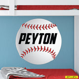 Custom Baseball Wall Decal. 28x28 inches