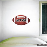 Football Wall Sticker, Custom Name, 18"h x 31"w, 0567