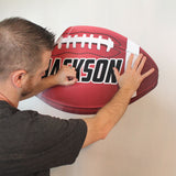 Football Wall Sticker, Custom Name, 18"h x 31"w, 0567