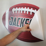 Football Wall Sticker, Custom Name, 18"h x 31"w, 0567