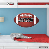 Football Wall Sticker, Custom Name, 18"h x 31"w, 0567