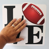 installation of football love wall sticker