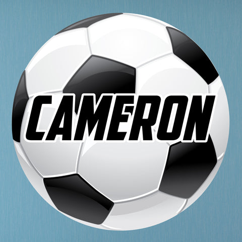 Large Soccer Wall Sticker with your custom name. 28"h x 28"w