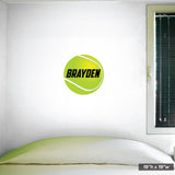 19"h x 19"w tennis wall art with custom name.