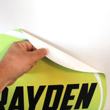 Apply this tennis graphic print to any smooth wall. Just peel and stick.