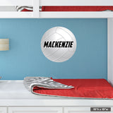 Custom name volleyball wall sticker, 19x19