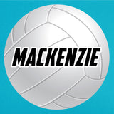 Volleyball custom name wall sticker. 19"h x 19"w