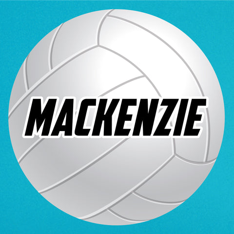 Volleyball custom name wall sticker. 19"h x 19"w