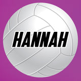 Large Volleyball Wall Sticker, Custom Name, 28"h x 28"w, 0583