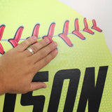 Installing a Large Softball Wall Sticker.