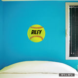 19x19 Softball Player Custom Name Wall Graphic
