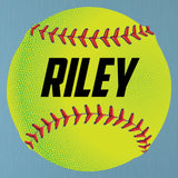 Softball Wall Sticker, custom name, 19x19