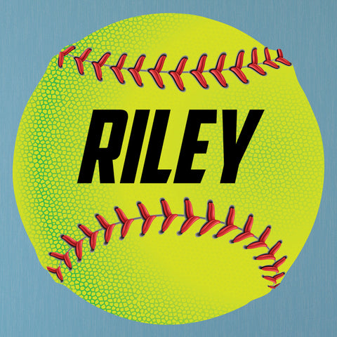 Softball Wall Sticker, custom name, 19x19