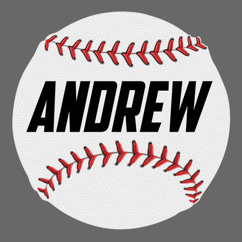 Baseball Player Wall Decal with Custom Name, 19x19